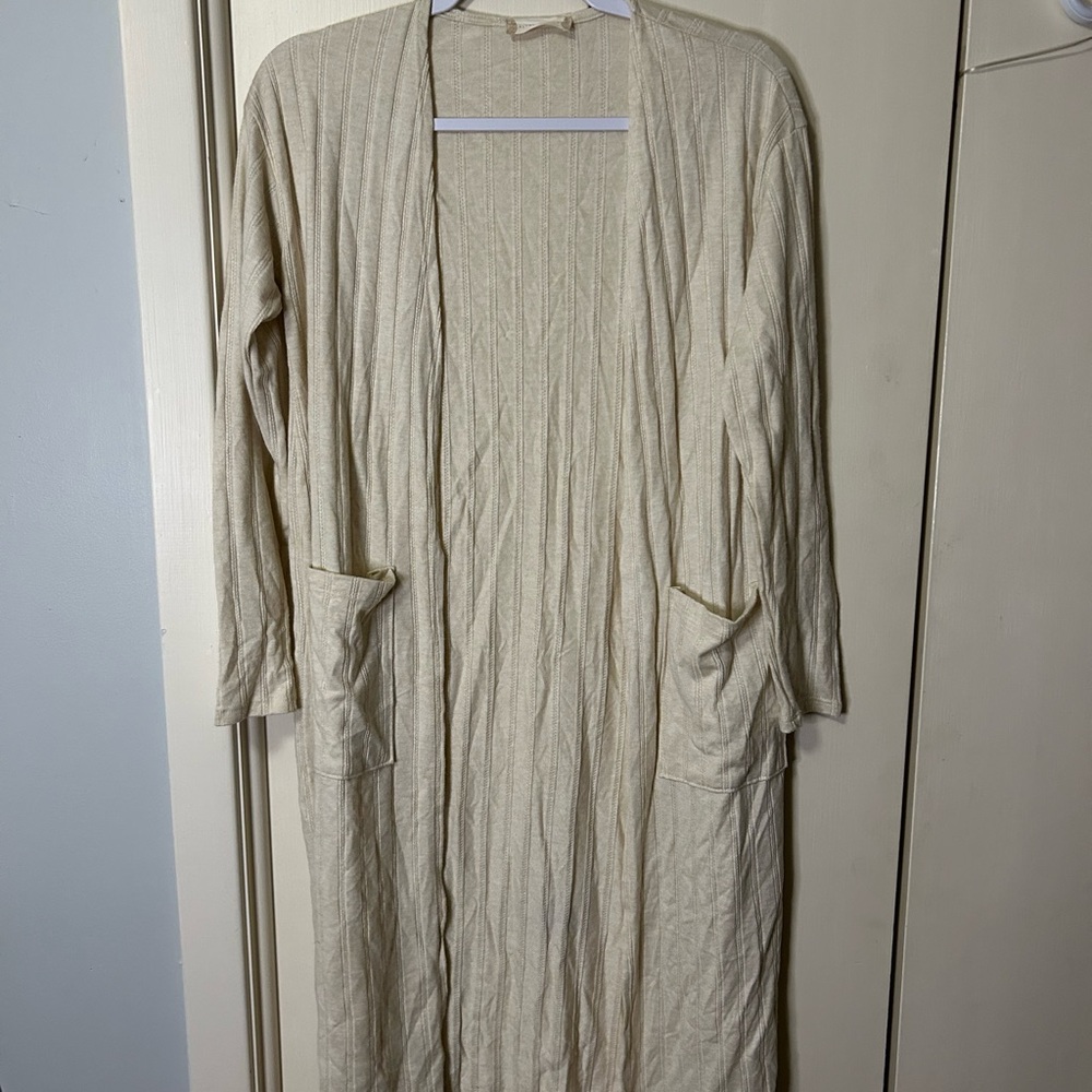 Altar'd State Beige Open Cardigan